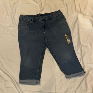 Lee Dark Blue Cropped Jeans
